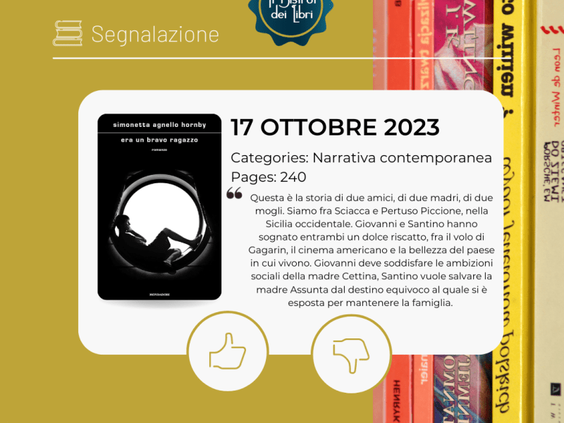 Era un bravo ragazzo, Simonetta Agnello Horby –&nbsp;segnalazione
