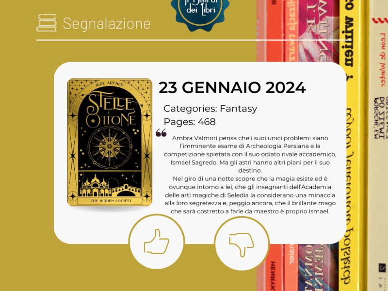 Stelle e ottone. #1 The Hidden Society, Jude Archer –&nbsp;segnalazione